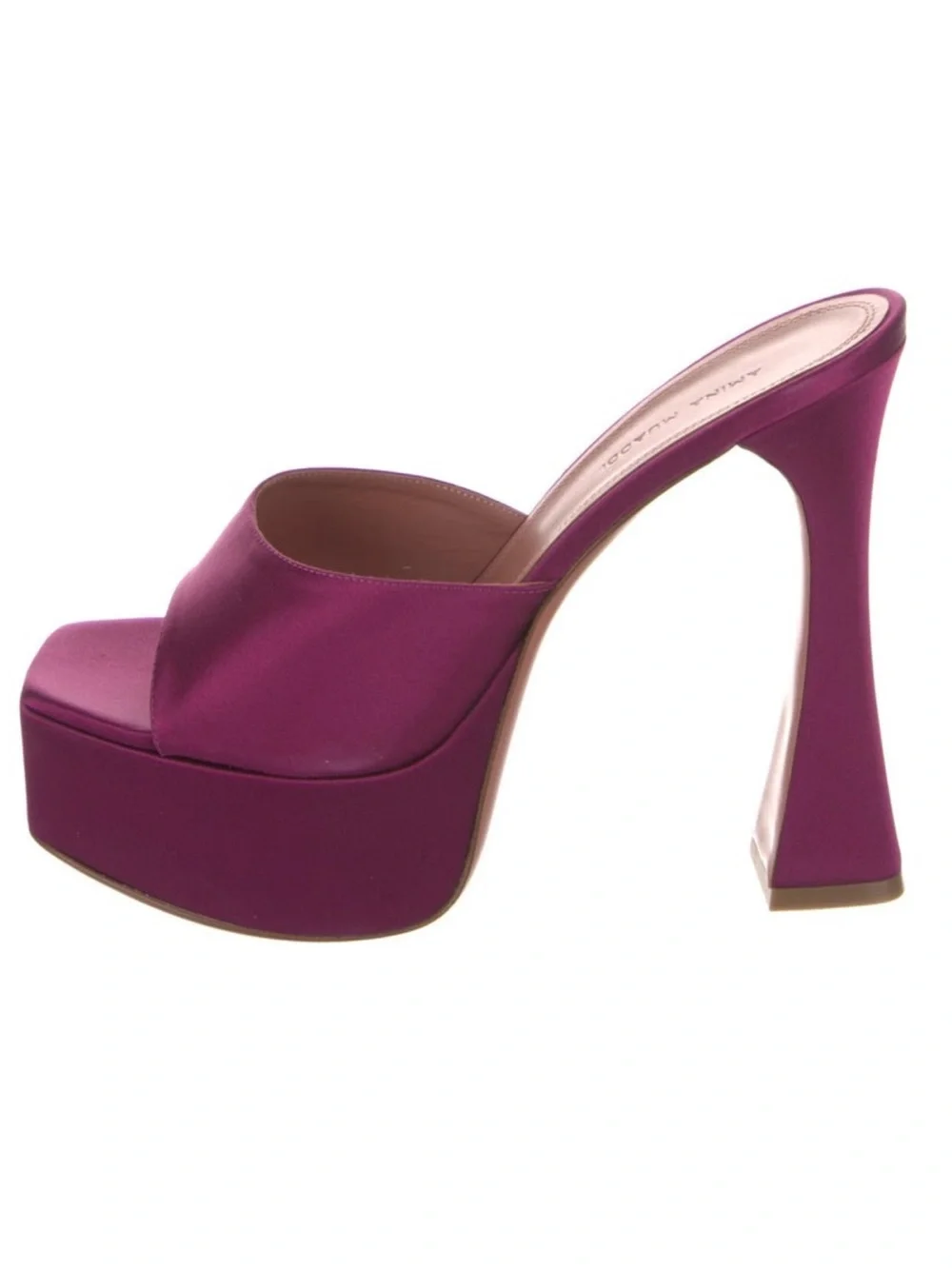 Amina Muaddi Dalida Satin Heels